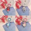 Cute Handdrawn Bead Keychain With Alloy Hook For Bags And Keys