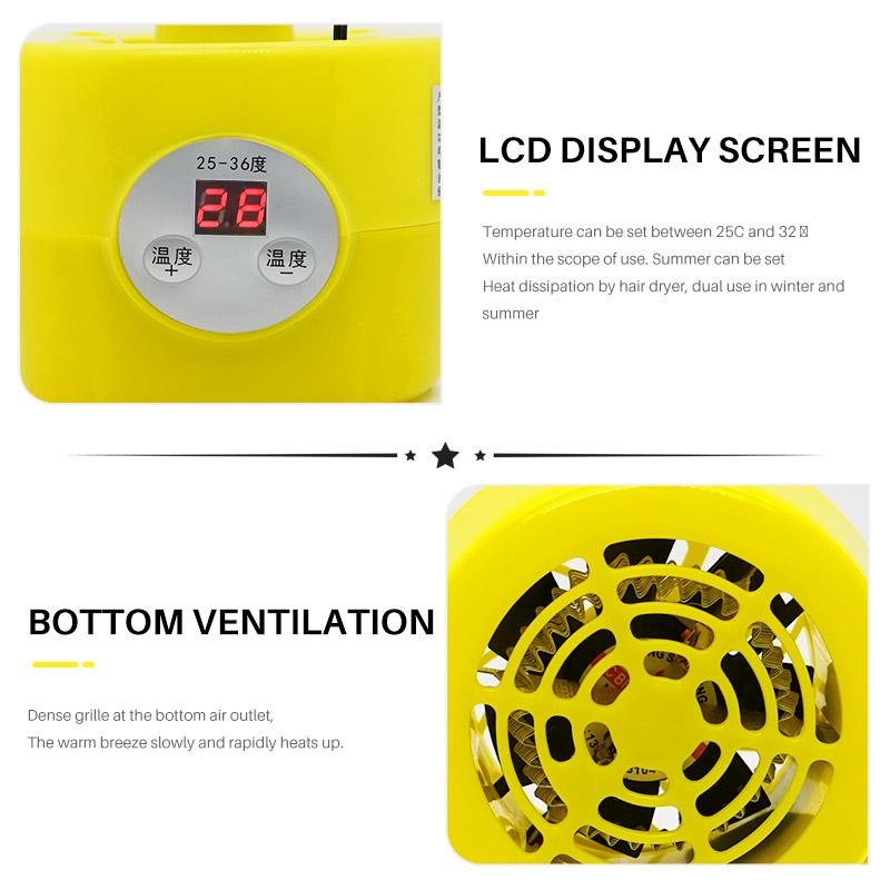 220V 150W New Heating Lamp Thermostatic Temperature Controller Heater Farm Animal Warm Light For Chicken Piglet Dog Pet