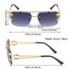 Steampunk Rimless Square Sunglasses Men 2025 Luxury Brand Designer Gold Lion Decoration Sun Glasses for Women Vintage Eyewear