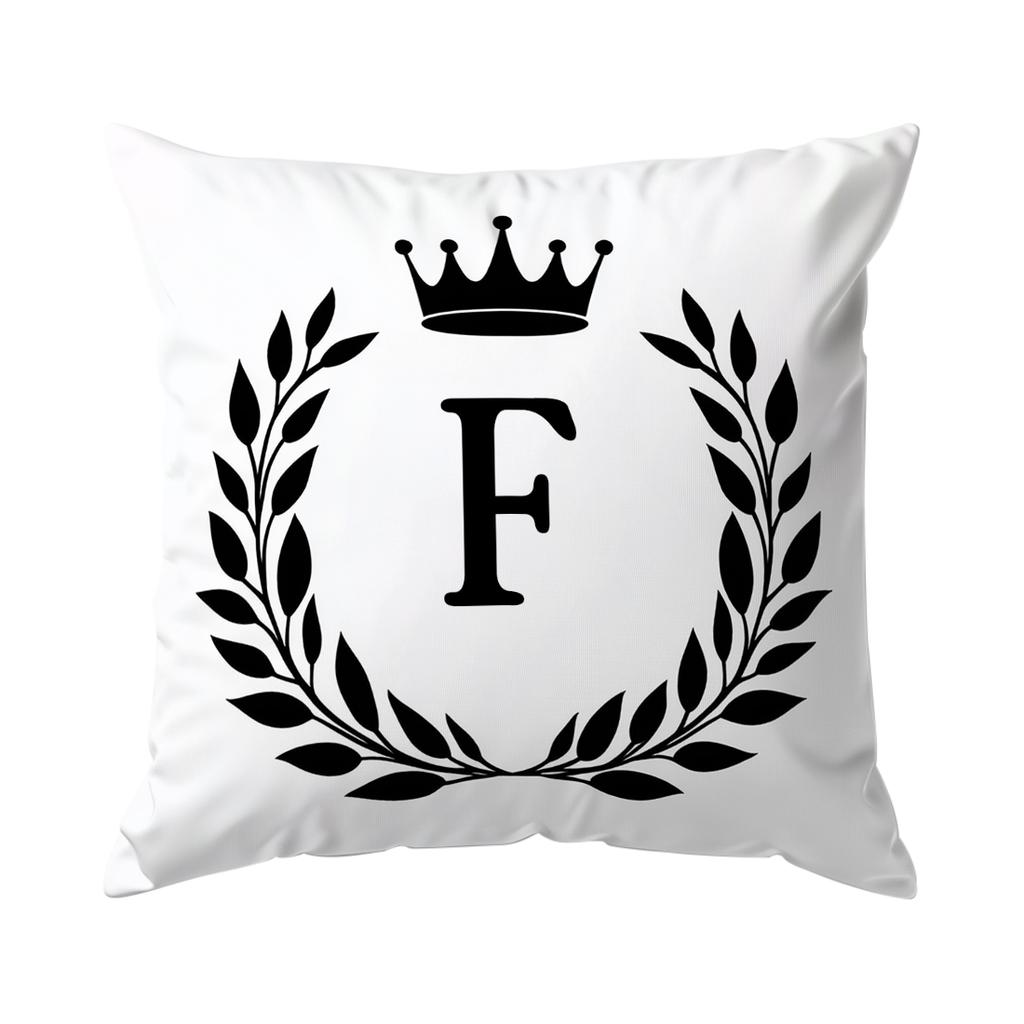 A-Z Crown Letters Decorative Cushions Pillowcase Polyester Cushion Cover Throw Pillow Sofa Decoration Pillowcover Home Decor