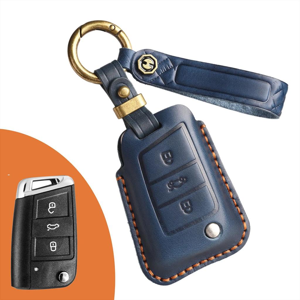 Autoschlüsselhülle Abdeckung Für Volkswagen Vw Golf 7 Gti Mk7 R Touran Skoda Octavia 3 Superb Karoq Kodiaq Seat Leon Mk3 Ateca Zubehör