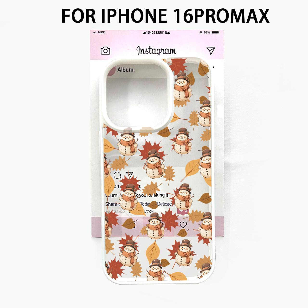 

For IPhone 16ProMax Winter Christmas Tree Pattern Print Case for IPhone 16 Pro Max Snow House Scenery Shockproof Cases Coque iPhone 16 Pro Max