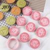 Creative Holiday Kitchen Gadgets 9 Pcs Christmas Cookie Cutter with Stamps Set, 3D Pressable Biscuit Plunger Mold, Handmade Souvenir Baking