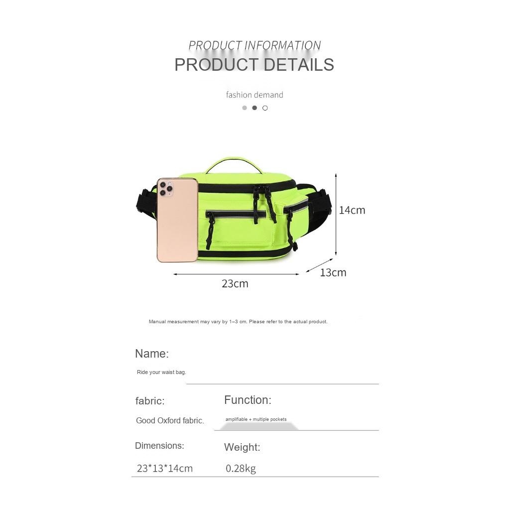 Brusttasche Unisex Nylon Mehrere Taschen Verstellbarer Riemen für den täglichen Gebrauch