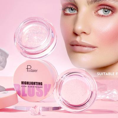 Warm Powder Blusher Transparent Color Changing Gel High Gloss Powder Blusher Cream Natural Nude Makeup Rouge Powder Blusher