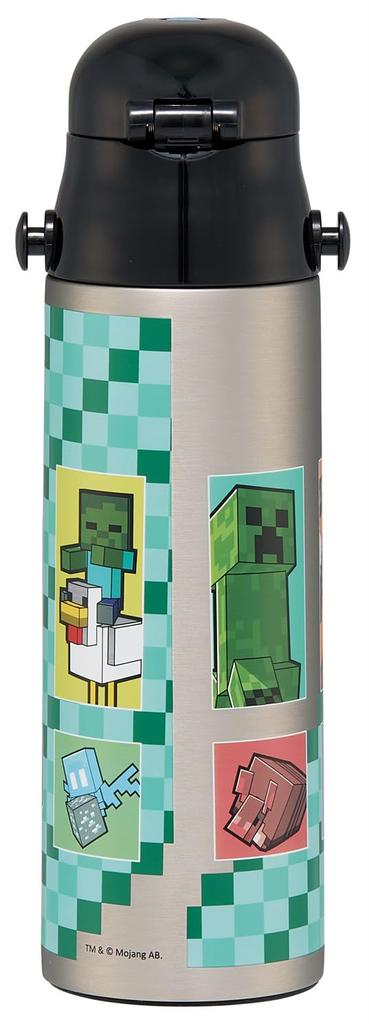 Skater 580ml Stainless Steel Water Direct Minecraft Size Bottle, Drink, Design, 26, Boys' SDC6N-A