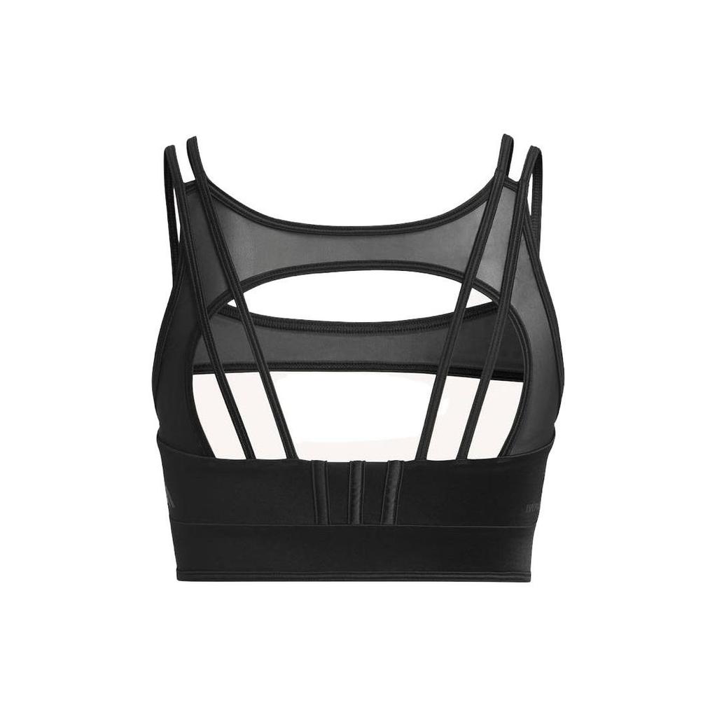 adidas Originals X Ivy Park FW23 U-Back Shiny Mesh Sports Bra Removable Pads Women Black IL9493