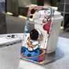 Cartoon Astronaut Pattern Phone Case For iPhone 17e 17 16 15 14 13 Pro Max 17 16 Pro 16e 12 11 Clear Shockproof Soft Back Cover