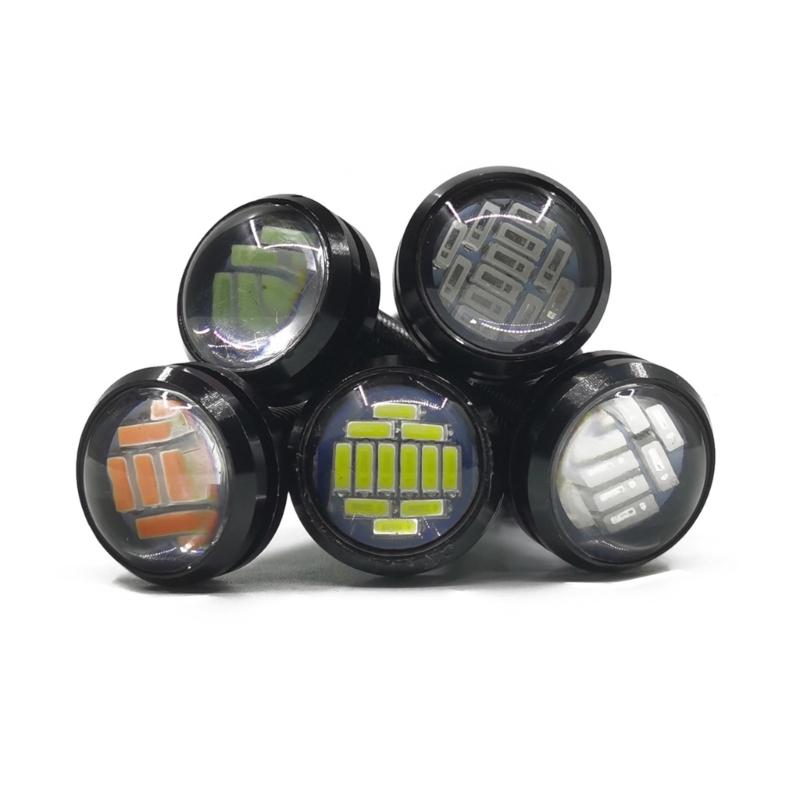 Arbeitsleuchte Auge LED 23mm 4014 12SMD LED Scheinwerfer Auto Fahrrad-Fahren Spot Nebelscheinwerfer Wasserdichte Stirnlampe 2 Stück