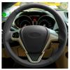 DIY-Lenkradbezug aus Kunstleder, handgenäht, für Ford Fiesta 2008-2013 Ecosport 2013-2016 Autozubehör