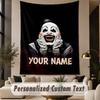 Custom Text Printed Tapestry Terrifier Art the Clown Pattern Large Wall Hanging Indoor Room Decor