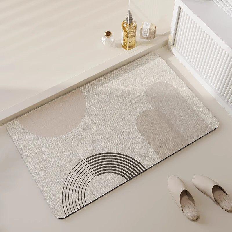 Wabi Silent Wind Diatom Mud Absorbent Floor Mat Quick Drying Household Bathroom Toilet Non-slip Foot Mat Soft Mat At the Door