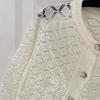 Trendy Knit Nan You Ou Rhombus Hollow Raglan Sleeve Cardigan - New Autumn Collection
