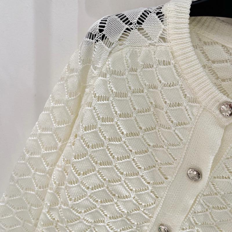 Trendy Knit Nan You Ou Rhombus Hollow Raglan Sleeve Cardigan - New Autumn Collection