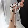 Vintage 2024 Women'S Highlight Imitation Australian White Artificial Pearl Natural Tiger'S Eye Necklace Clavicle Chain
