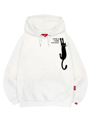 Black Cat Hoodie Unisex Big Size M~4Xl (B Type)