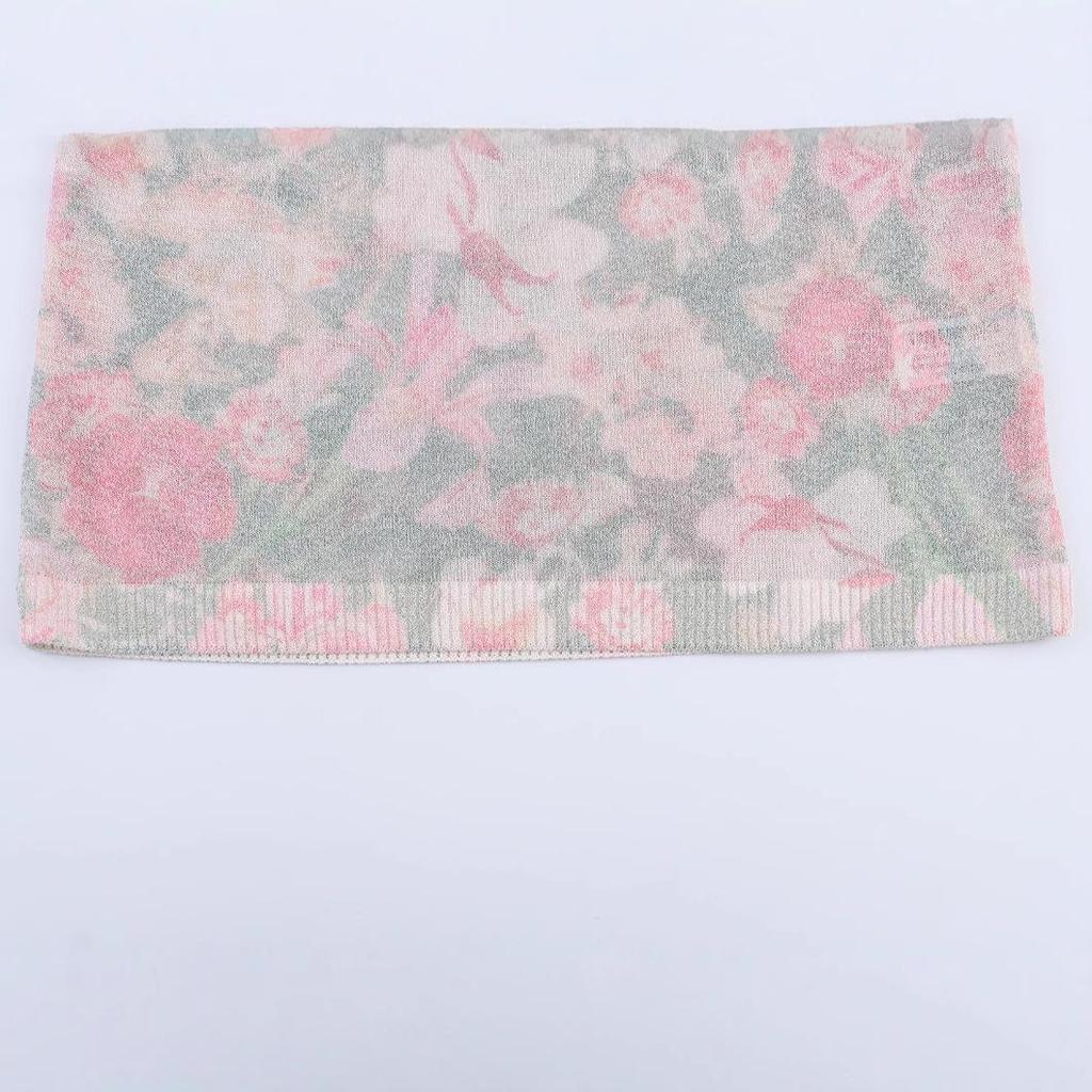 2025 Spring Women's European & American Style Floral Knit Top