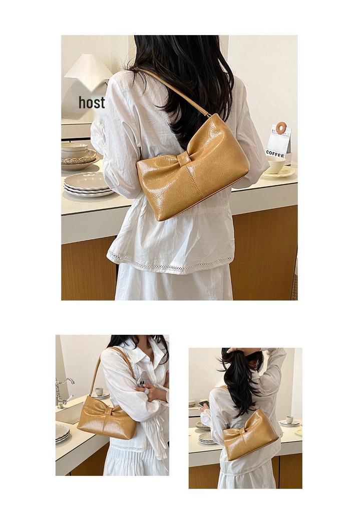 2026 Stylish Women's PU Leather Bow Handbag & Versatile Crossbody Chain Shoulder Bag