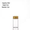 Gold Aluminum Cap 30mm Screw High Transparency Glass Bottle for Reagent, Medicine, Powder, or Agarwood Display