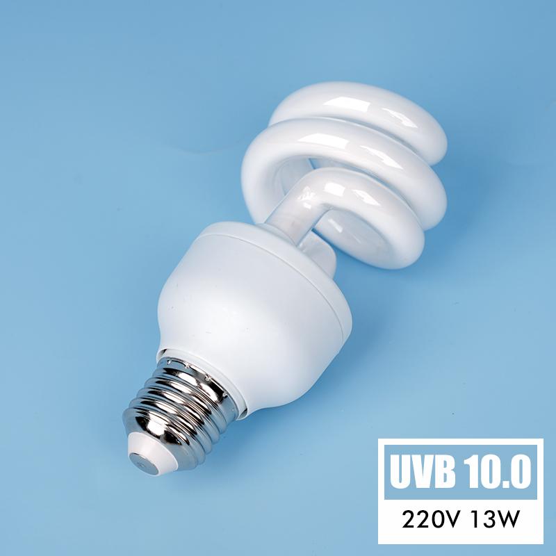 13W/26W 220V Husdjursreptil Värmelampor 5.0 10.0 UVB Värmelampa Amfibie Terrarium Sköldpadda Sköldpadda Orm Energibesparande Belysning