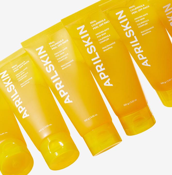 Aprilskin Calendula Peel-Off Pack 100g – Soothing & Pore Care (+Jelly Brush Gift)