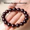 Authentic Red Sandalwood Gold Star Beads Bracelet - Men's/Women's 8 Beads