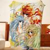 Anime M-Magic K-Knight R-Rayearth Throw Flannel Throw Blanket, Lightweight Cozy, Durable Washable cute Cool