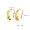 Women's Classic Teardrop Earrings - Lightweight Small Fish Hook Back, 18K Gold Plated Stainless Steel, Hypoallergenic Everyday Gold Jewelry