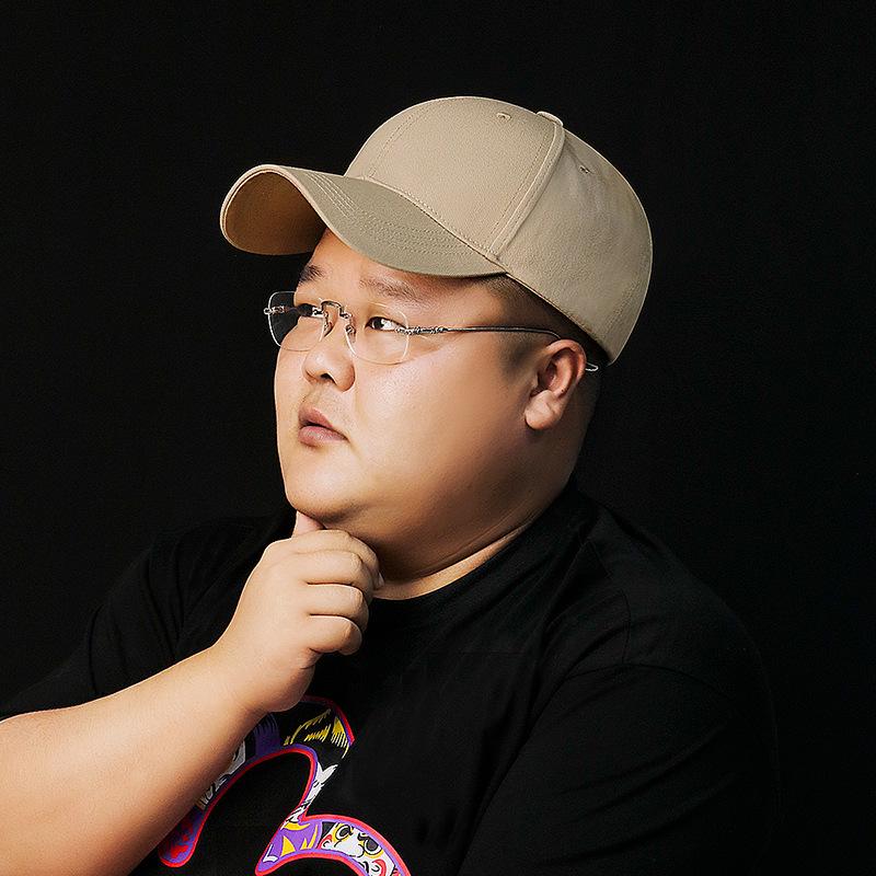 In Stock: Large Adjustable Cotton Baseball Cap, Plus Size, for Men and Women, Solid Color, Extra Large Duckbill Design