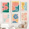 Flower Poster Canvas Painting Abstract Art Flower Market Print Nordic Style Wall Art Picture for Living Room Home Decoration