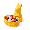 Easter decoration yellow bunny with basket Christmas ornament