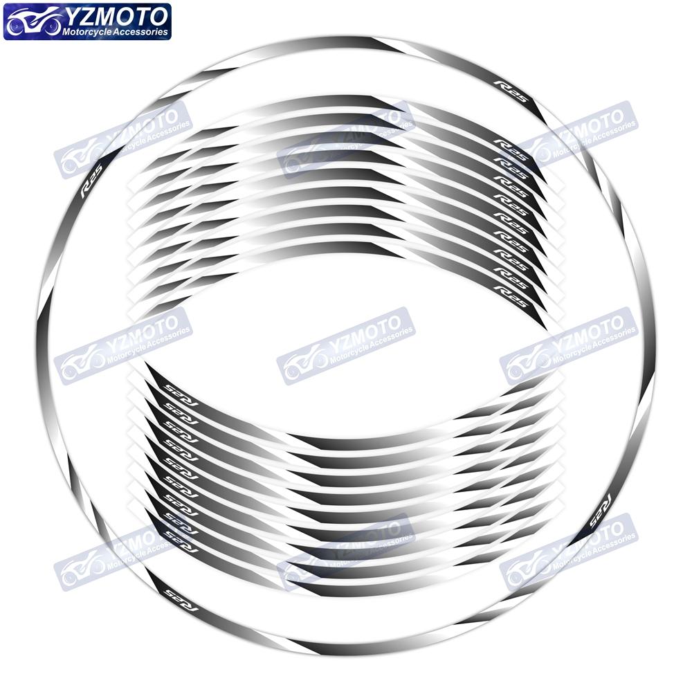 For YZF R25 YZF-R25 Motorcycle 17 Inch Front And Rear Wheel Stripe Wheel Decal Decorative Reflective Waterproof Rim Stickers