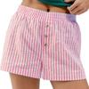 Spring and Summer Women's Striped Button Casual Slimming and Versatile Shorts