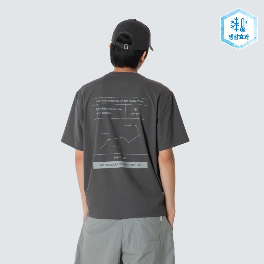 SNOWPEAK Rezen Quick-dry Graphic Short-sleeve T-shirt Rustic Khaki (S26MUTTS52)