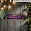 2D Flat - 1pc Magic House Metal Sign | Vintage Wizard Aluminum Decorative Sign with Golden Frame and Magic Symbols - Ideal for Home, Bars, Cafes