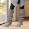 1 Pair Winter Calf Socks Cozy Thick Knitted Solid Color Anti-slip Warm Pile Socks Leg Warmers JK Boots Stocking Lolita Boot Covers Foot Warming Covers
