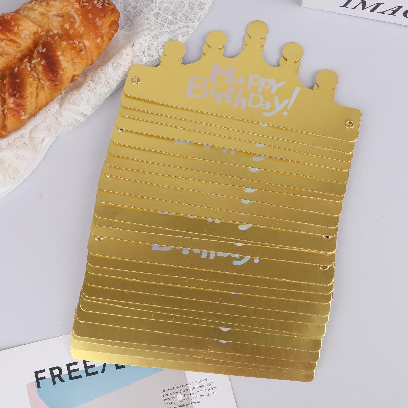 25Pcs Creative Happy Birthday Hat Crown Cap Diy Handmade Party Decor Po Prop For Adult Kids Cake Ornament