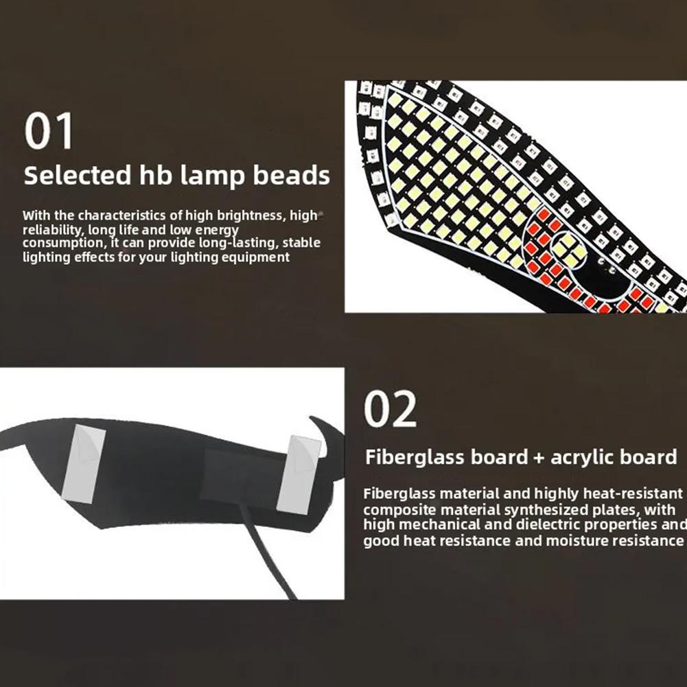 Devil Eye Car LED Light For Board Windshield USB 4 Modes Cool Tail Lamp Car Auto Decoration Lights Car Devil Eye Light