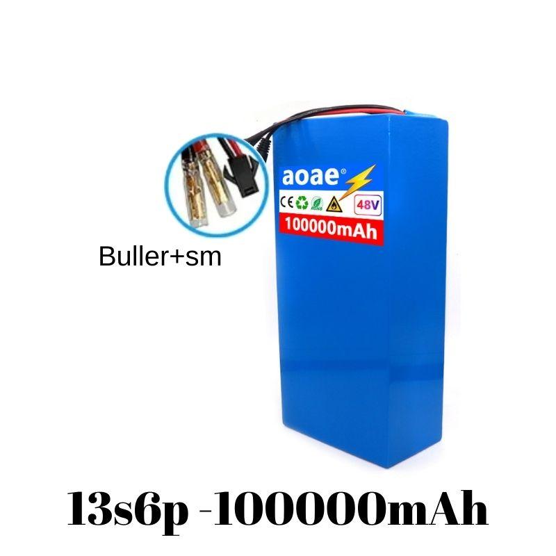 100%18650Original 48V 100Ah 13s6p Lithium-Batteriepaket 48v 100000mAh 2000W Citycoco Motorroller-Batterien Eingebaut 50A BMS