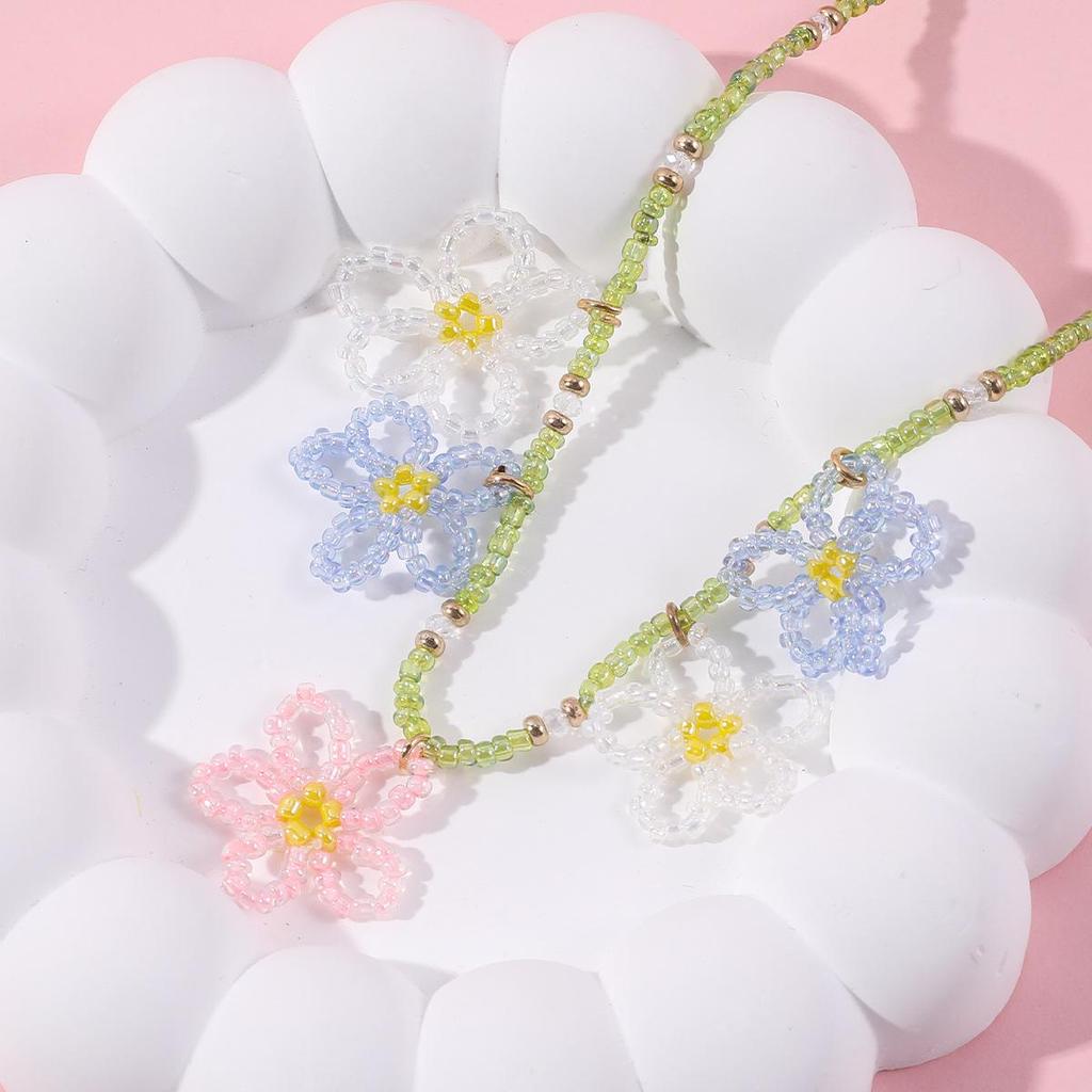 Yunyun Schmuck: Bunte handgefertigte Blumenkette für Kinder & Jugendliche