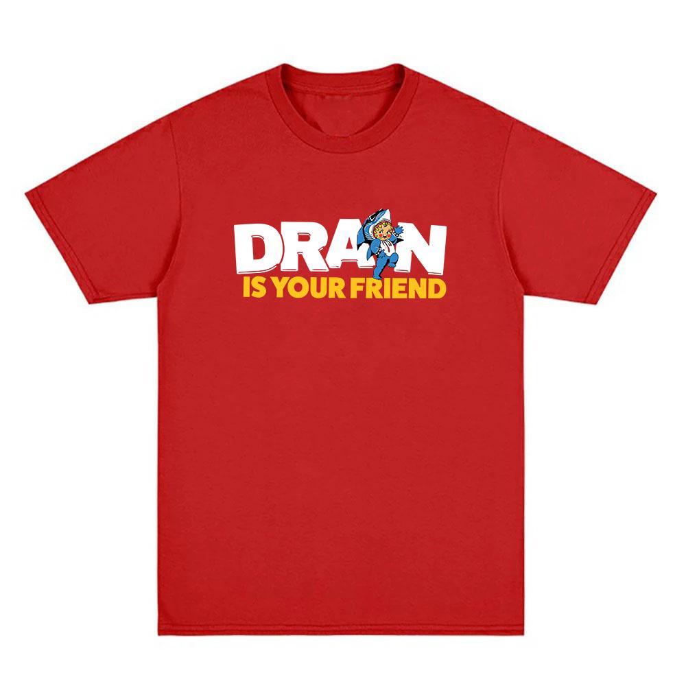 DRAIN KEWPIE FRIEND TEE . . . IS YOUR FRIEND Printing T-shirt Unisex Streetwear Hip Hop Cotton Short Sleeve Fashion Tshirts XXL