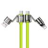 240W 4-in-1 Silicone Data Cable with Zinc Alloy Connectors for Super Fast Charging
