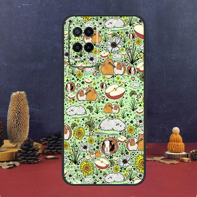 Cute Cartoon Guinea Pig Case For Oppo A94 A74 A54 A15 A17 A57 A6 A5 Pro A16 A76 A96 A40 A60 A80 A18 A38 A58 A78 A98