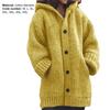 Kapuzenpullover, einfarbig, Taschen, warm, einreihig, mittellang, Strickjacke, Streetwear