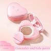 Pink Heart Concealer Air Cushion Cream Flawless And Long-lasting Delicate Moisturizing Translucent Portable Foundation Cream