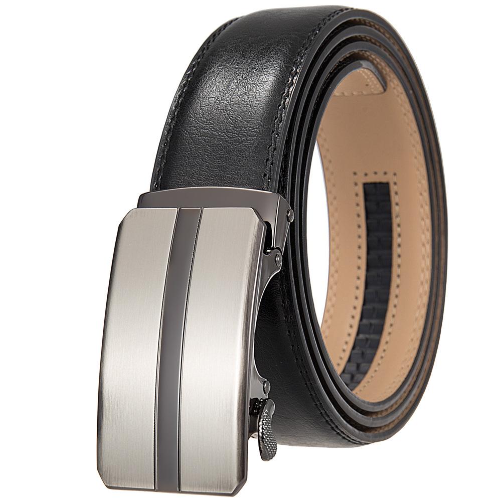 1Pcs Fashion Men, Casual Abrasive Belt, Automatic Buckle Belt Ly36-3 3051-1