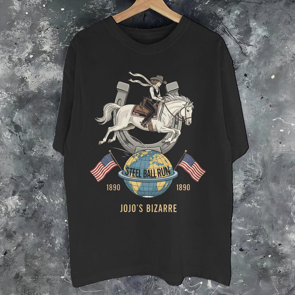 Jojo7 Steel Ball Run Sbr 7 Graphic Printing T Shirt For Unisex Unisex Pure Cotton Tee Shirt Clothes