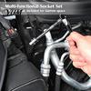 Professional Mechanic Tools Socket Wrench Set, Cr-V Steel Alloy Ratchet/Hex Multi-Bit Tool Ratchet Kit with Portable Storage Case for Home Maintenance