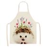 Kuchař Olej a skvrny Zástěra Květinová Roztomilý zvířecí vzor Lněná zástěra Home Clean Vaření Pečení Kuchyňská Zástěra 47X38CM 68X55CM