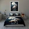 White Horse Design Bedding, Duvet Cover Sets, Duvet Covers, Pillowcases, Birthday Gifts (1 * Duvet Cover 2 * Pillowcases, Without Duvet Insert)